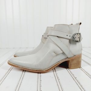 Free People Light Gray Ankle Booties